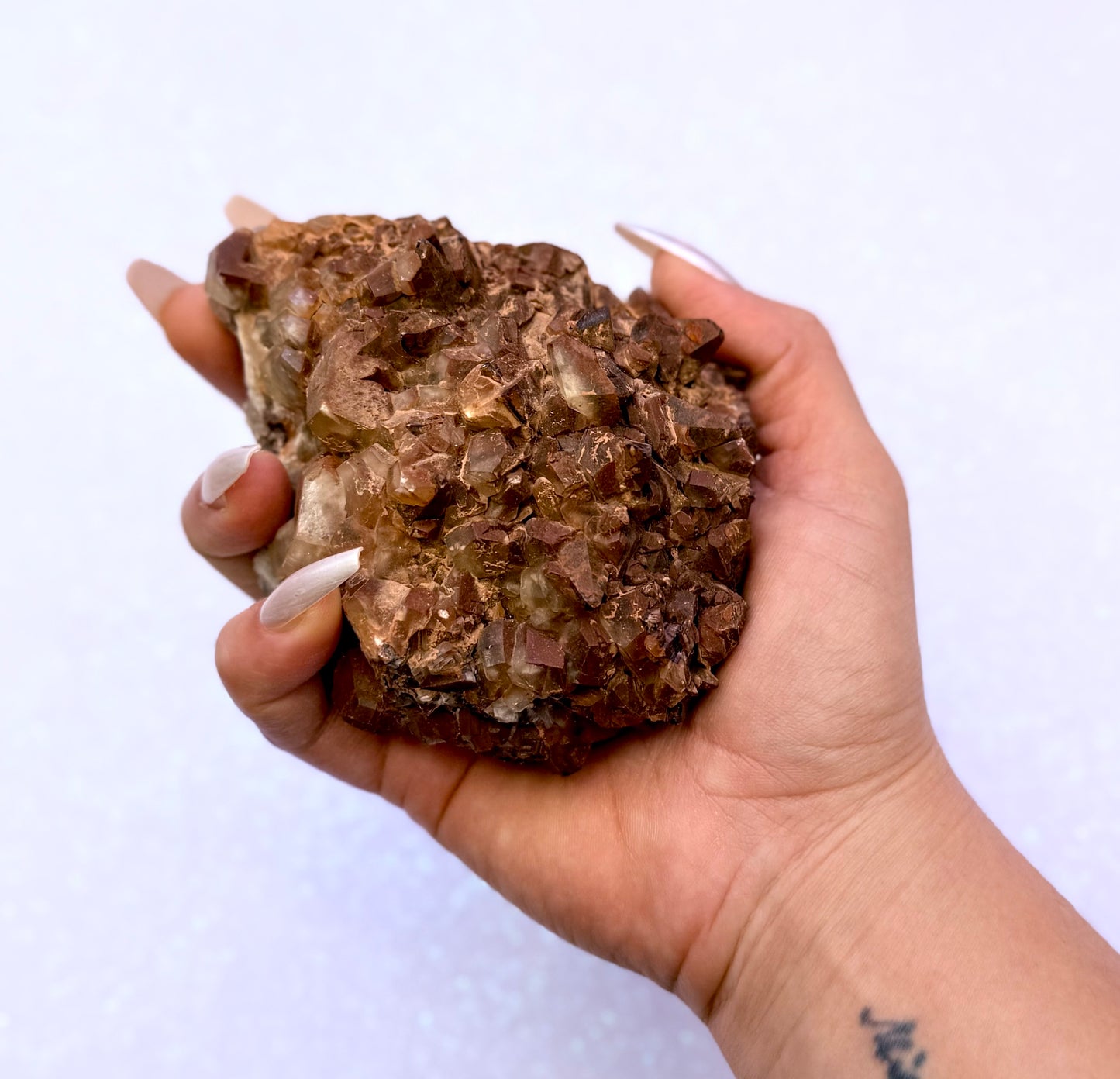 Rare Red, White, Brown and Lemon Calcite Dogtooth Cluster From Mexico 467g #2