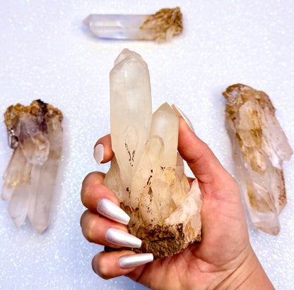 Himalayan Cathedral Clear Golden Quartz Cluster “Harlem” 316g