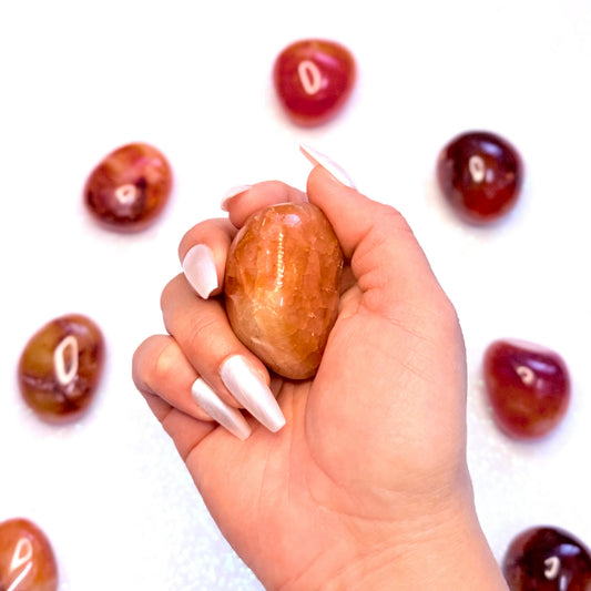 Carnelian Palm Stone #9 55g