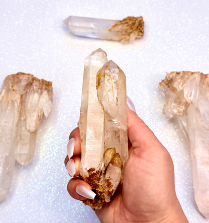 Himalayan Cathedral Clear Golden Quartz Cluster “Harley” 257g