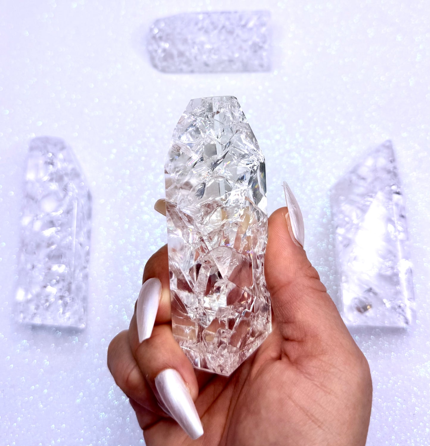 Crackle Quartz Freeform Tower 135g #5