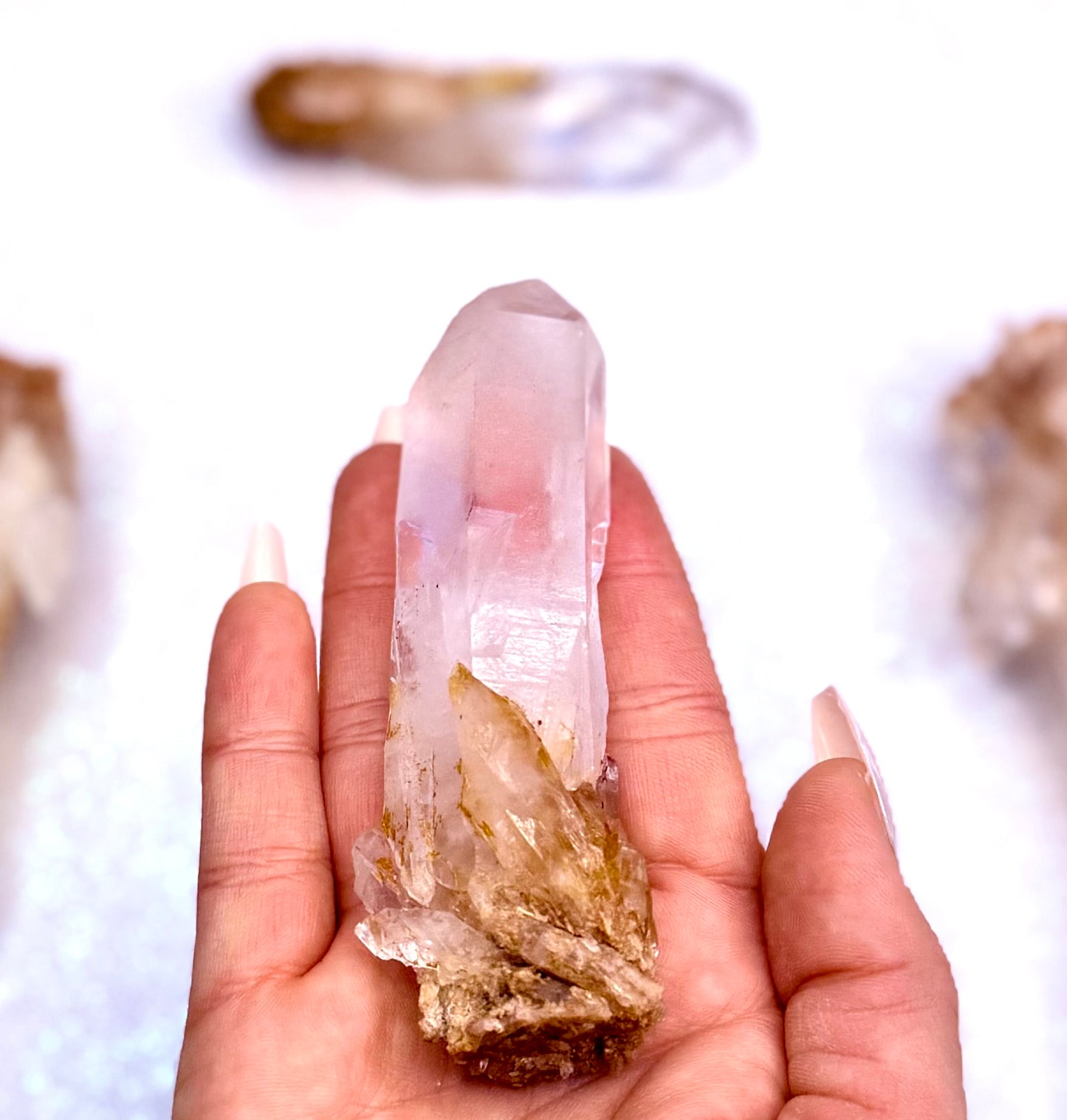Himalayan Cathedral Clear Golden Quartz Cluster “Harper” 93g