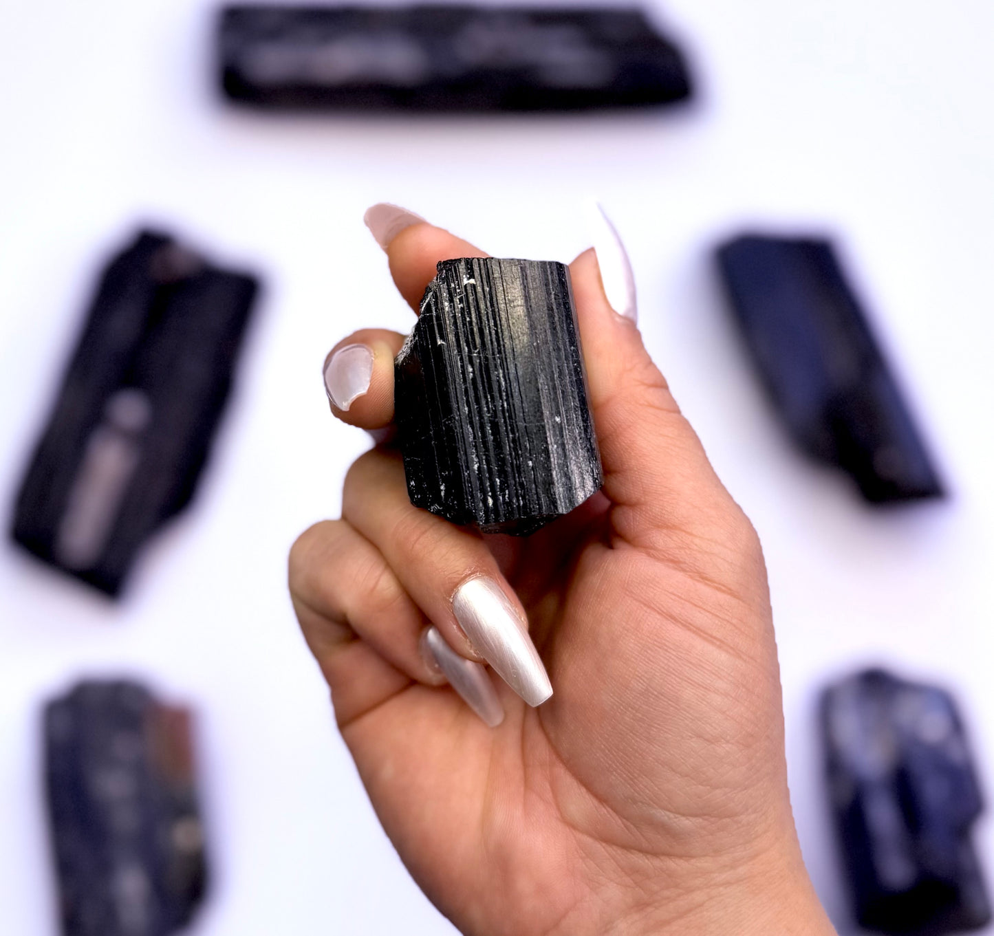 Black Tourmaline with Mica 84g Raw #15