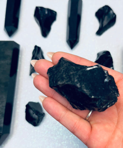 Black Obsidian Natural Raw Chunk #3