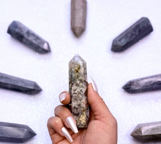 Flower Agate Point Generator Tower 80g #7