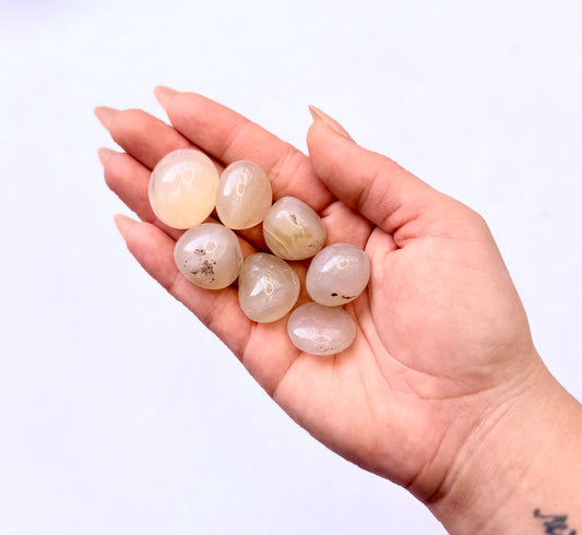 Clear Agate Tumble Stone Medium