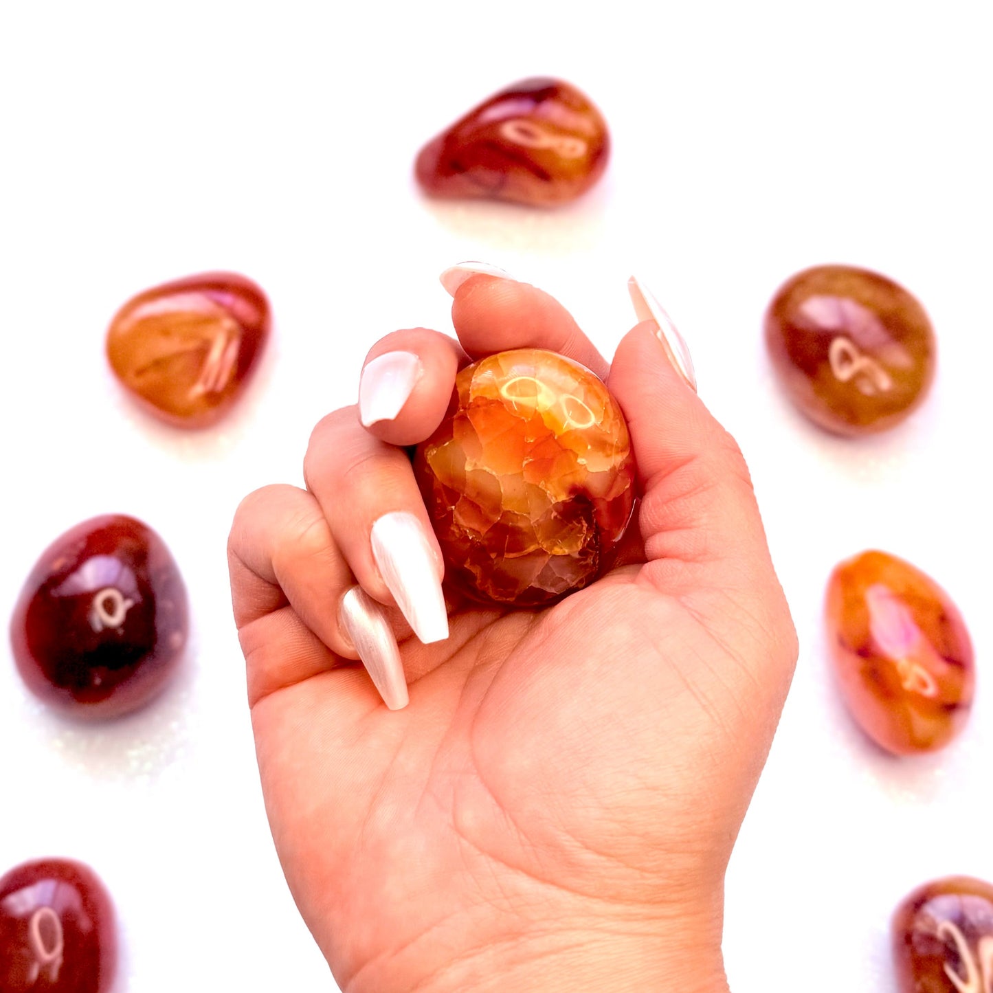 Carnelian Palm Stone #7 59g