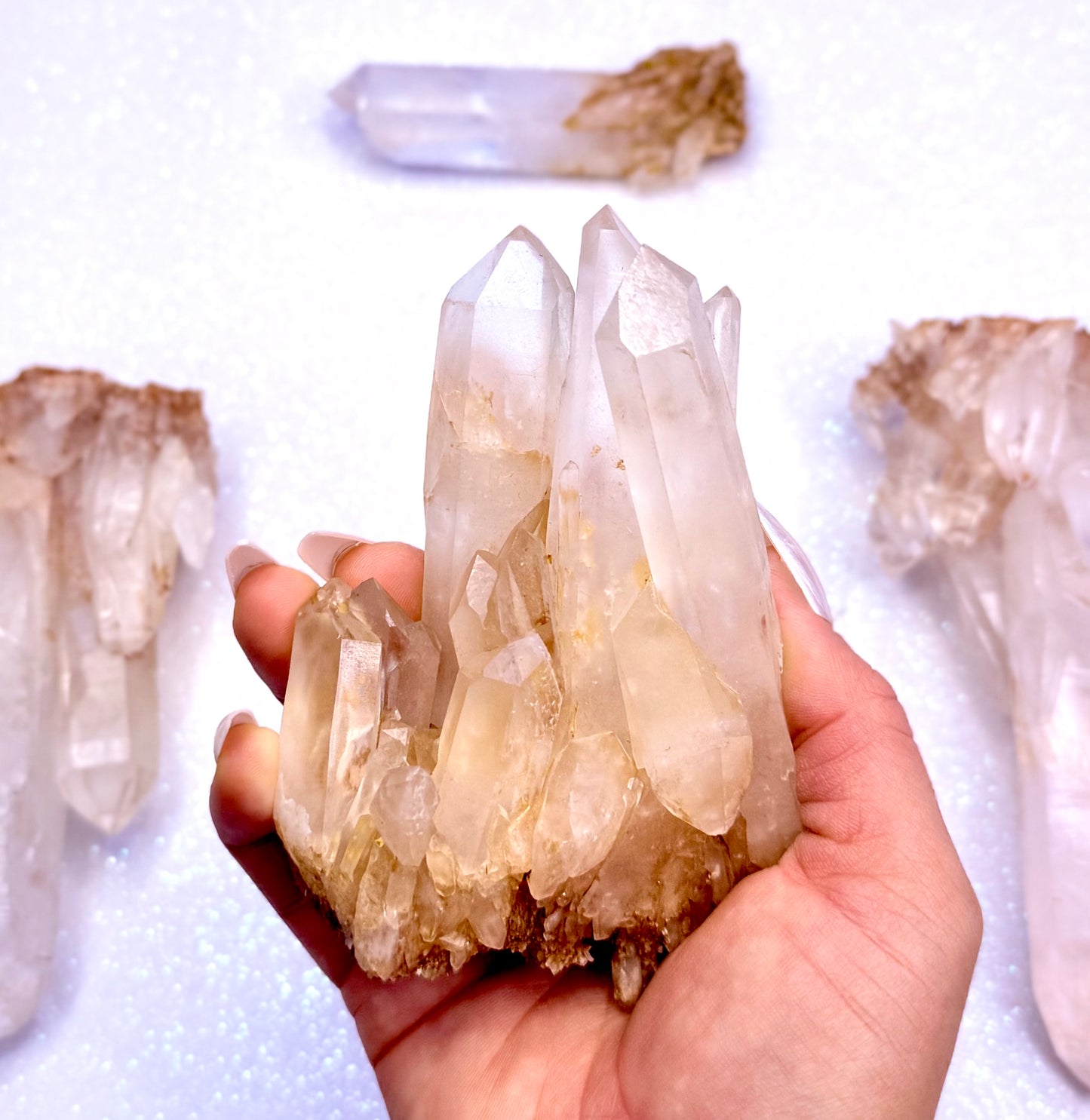 Himalayan Cathedral Clear Golden Quartz Cluster “Hunter” 330g