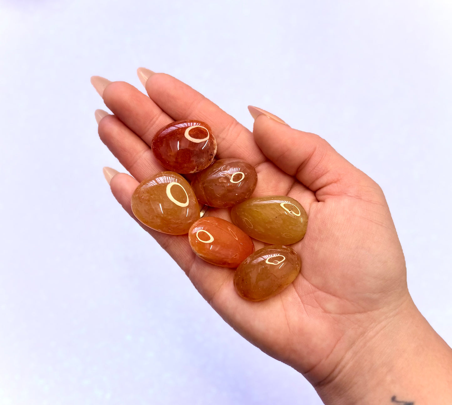 Carnelian Oval High Quality Tumble Stone - Extra Large Size