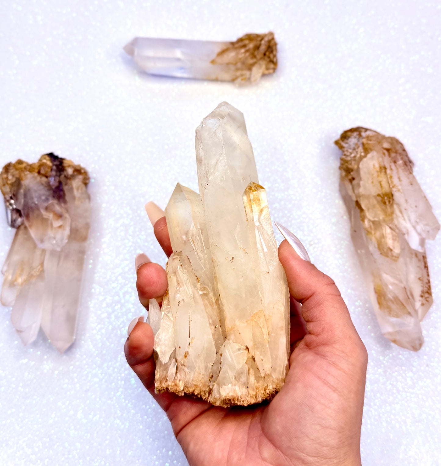 Himalayan Cathedral Clear Golden Quartz Cluster “Harlem” 316g