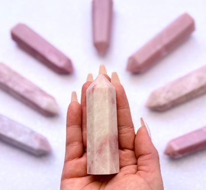 Pink Peruvian Opal Point Generator Tower 102g #11