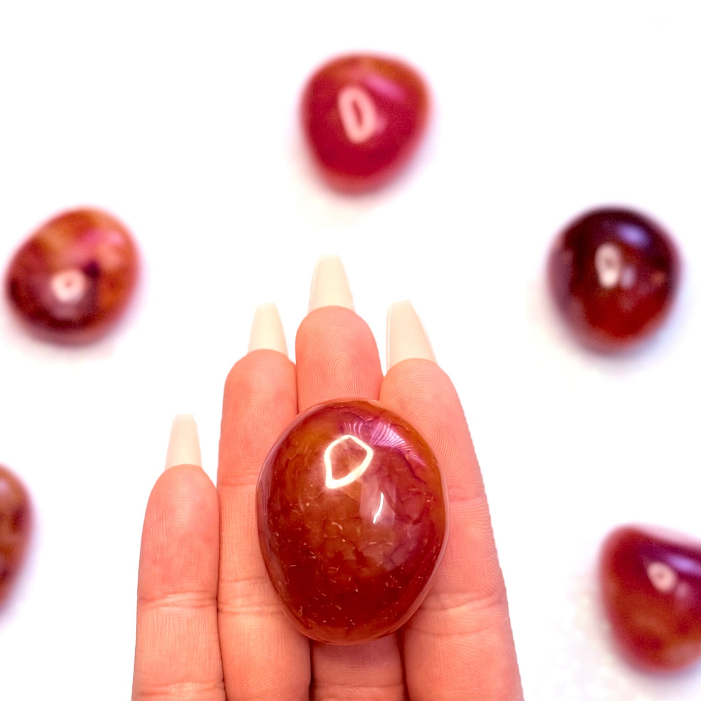 Carnelian Palm Stone #13 42g.