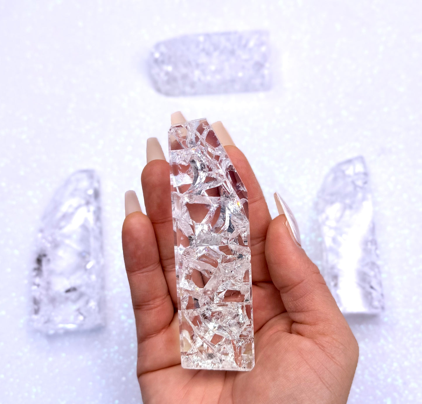 Crackle Quartz Freeform Tower 155g #1