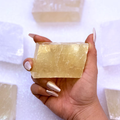 Orange Iceland Spar Honey Optical Calcite 277g #4