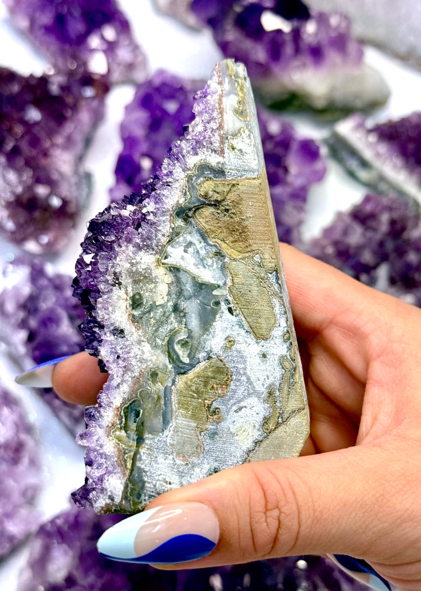 Amethyst Cluster with Pyrite inclusions ‘Amarni’ 259g