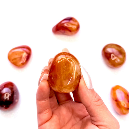Carnelian Palm Stone #5 52g