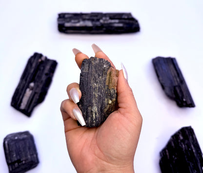Black Tourmaline with Mica Raw 155g #13