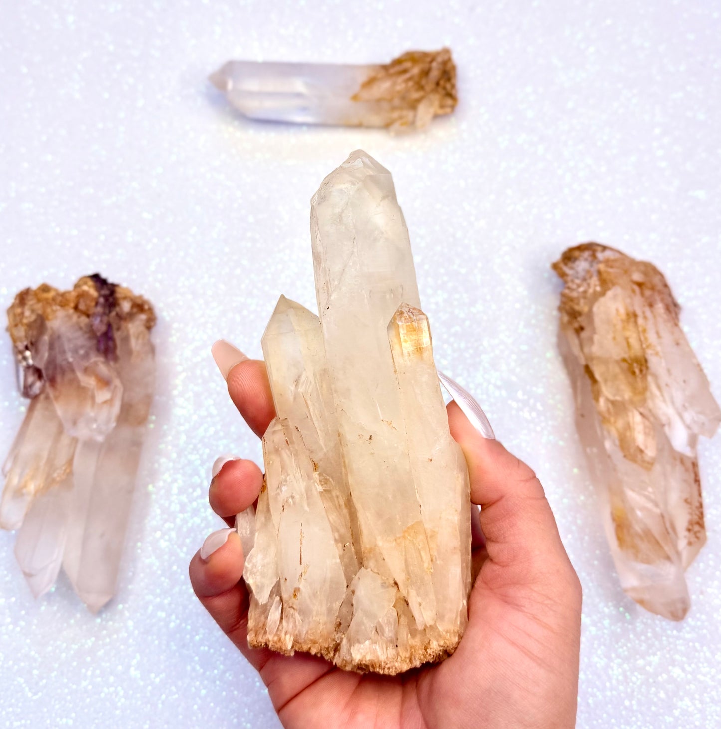 Himalayan Cathedral Clear Golden Quartz Cluster “Harlem” 316g
