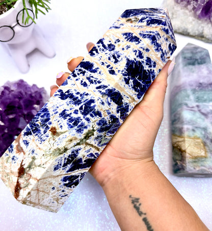 Sodalite Point Tower Crystal Generator ‘Sally’ from Brazil 1.2kg