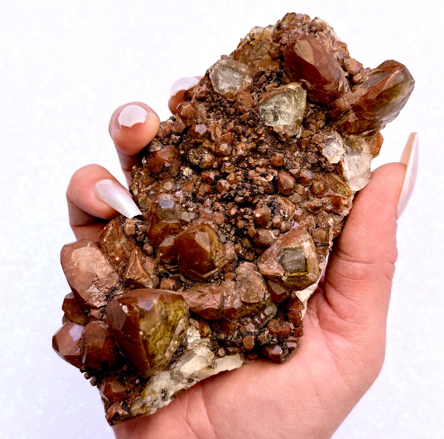 Rare Red, White, Brown and Lemon Calcite Dogtooth Cluster From Mexico 0.517kg #3