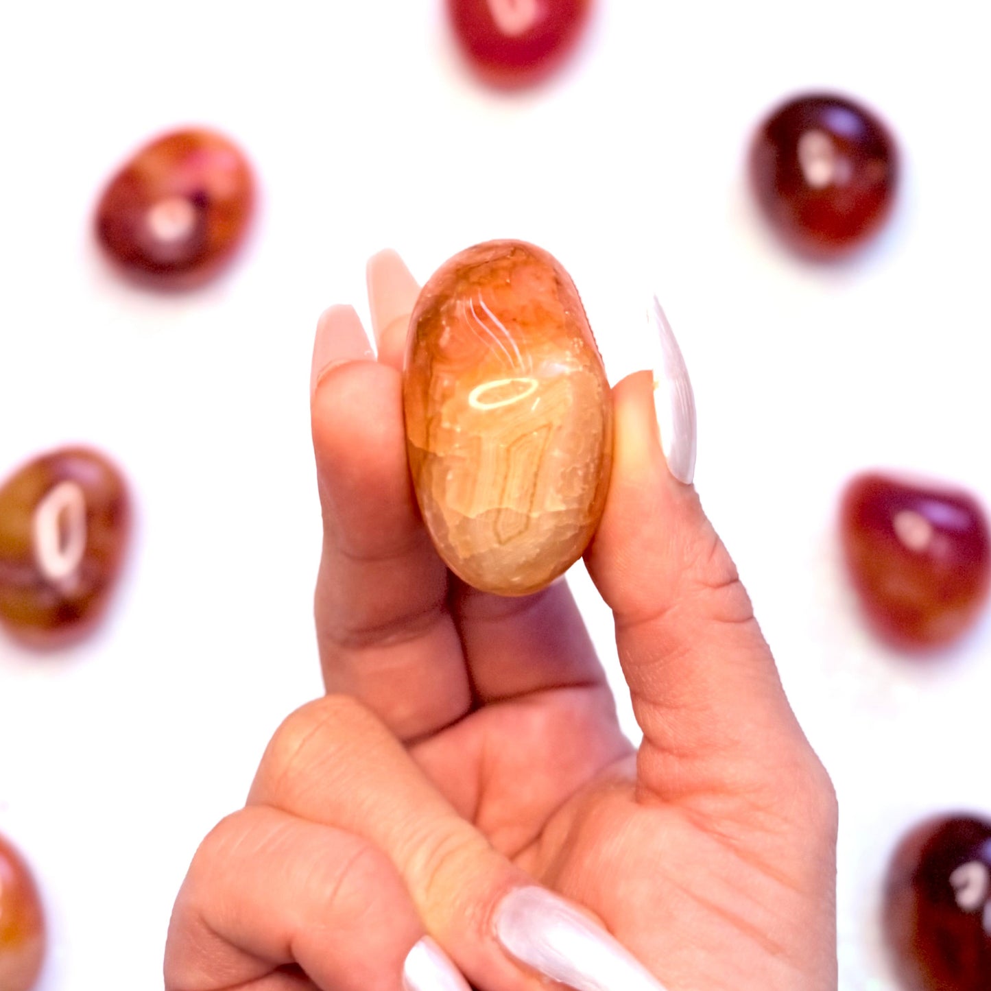 Carnelian Palm Stone #9 55g