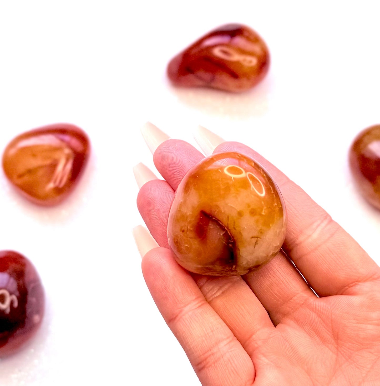 Carnelian Palm Stone #6 51g