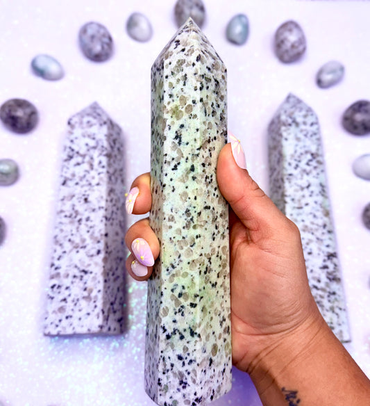 Kiwi Jasper Point Generator Crystal Tower 'Kendall' 0.613kg