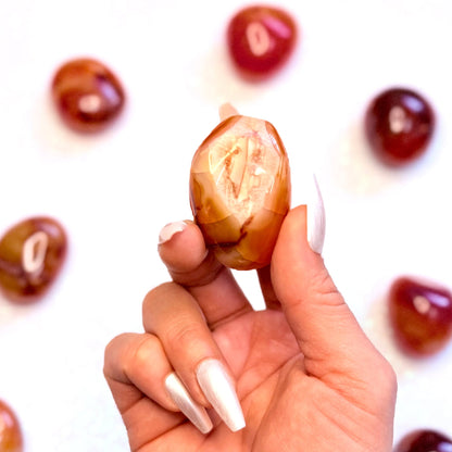 Carnelian Palm Stone #10 61g