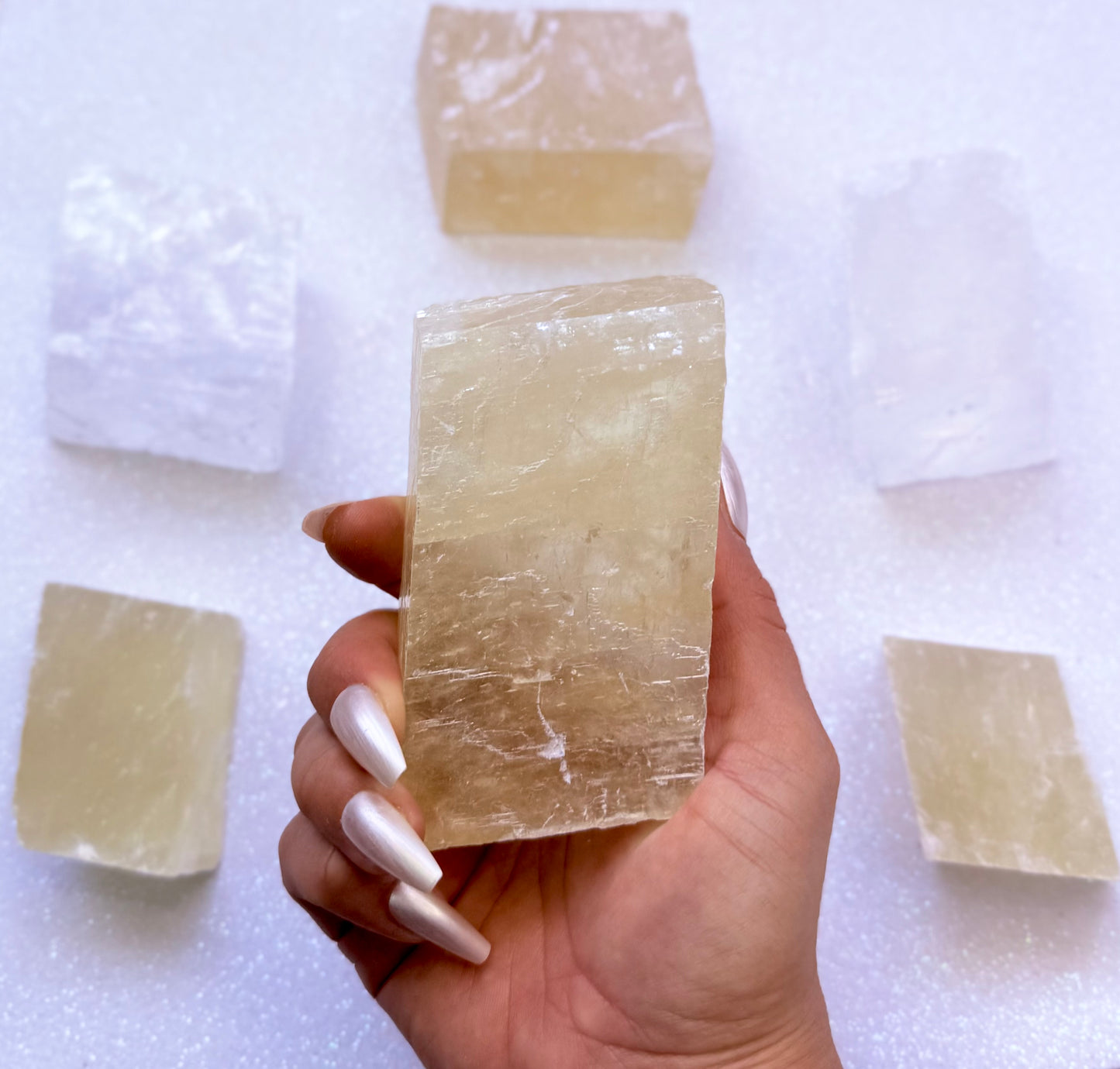Orange Iceland Spar Honey Optical Calcite 277g #3