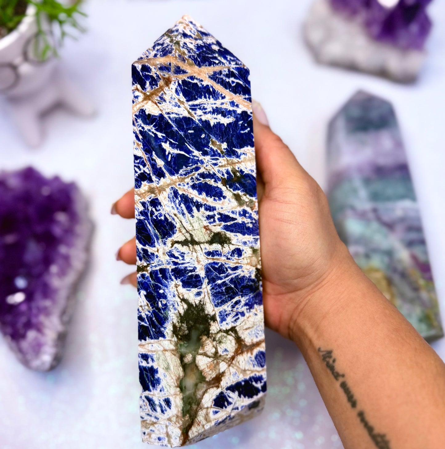 Sodalite 1.2kg Point Tower Crystal Generator ‘Sally’