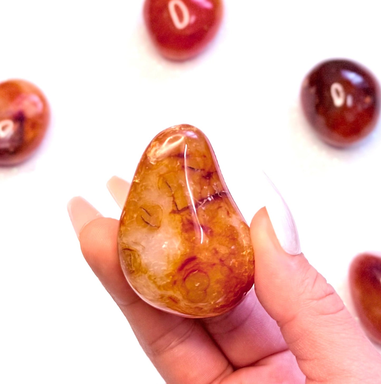 Carnelian Palm Stone #11 72g