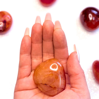 Carnelian Palm Stone #2 45g