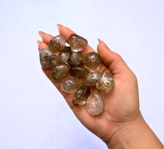 Smoky Quartz Tumble Stone With Flash - Large