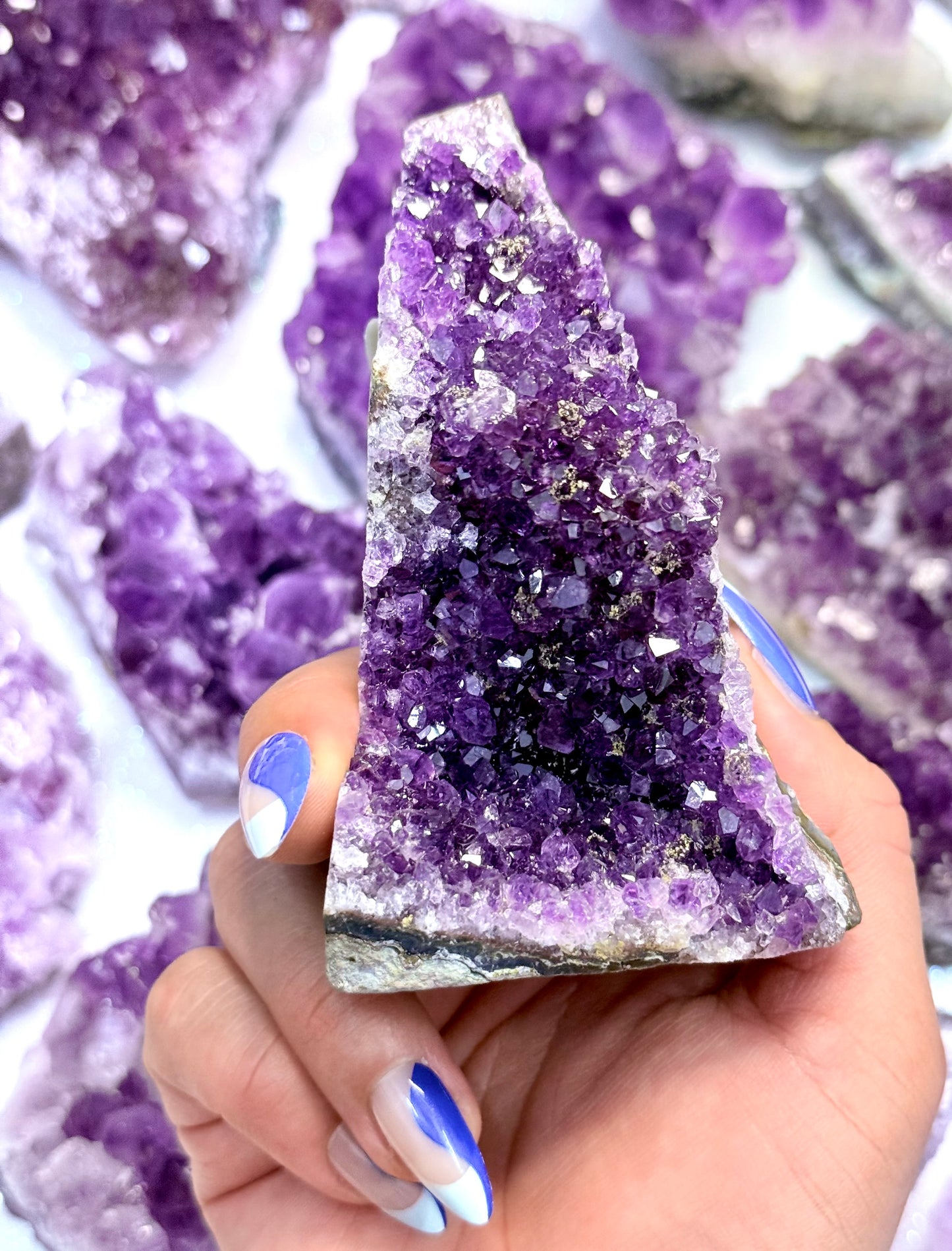 Amethyst Cluster with Pyrite inclusions ‘Amarni’ 259g