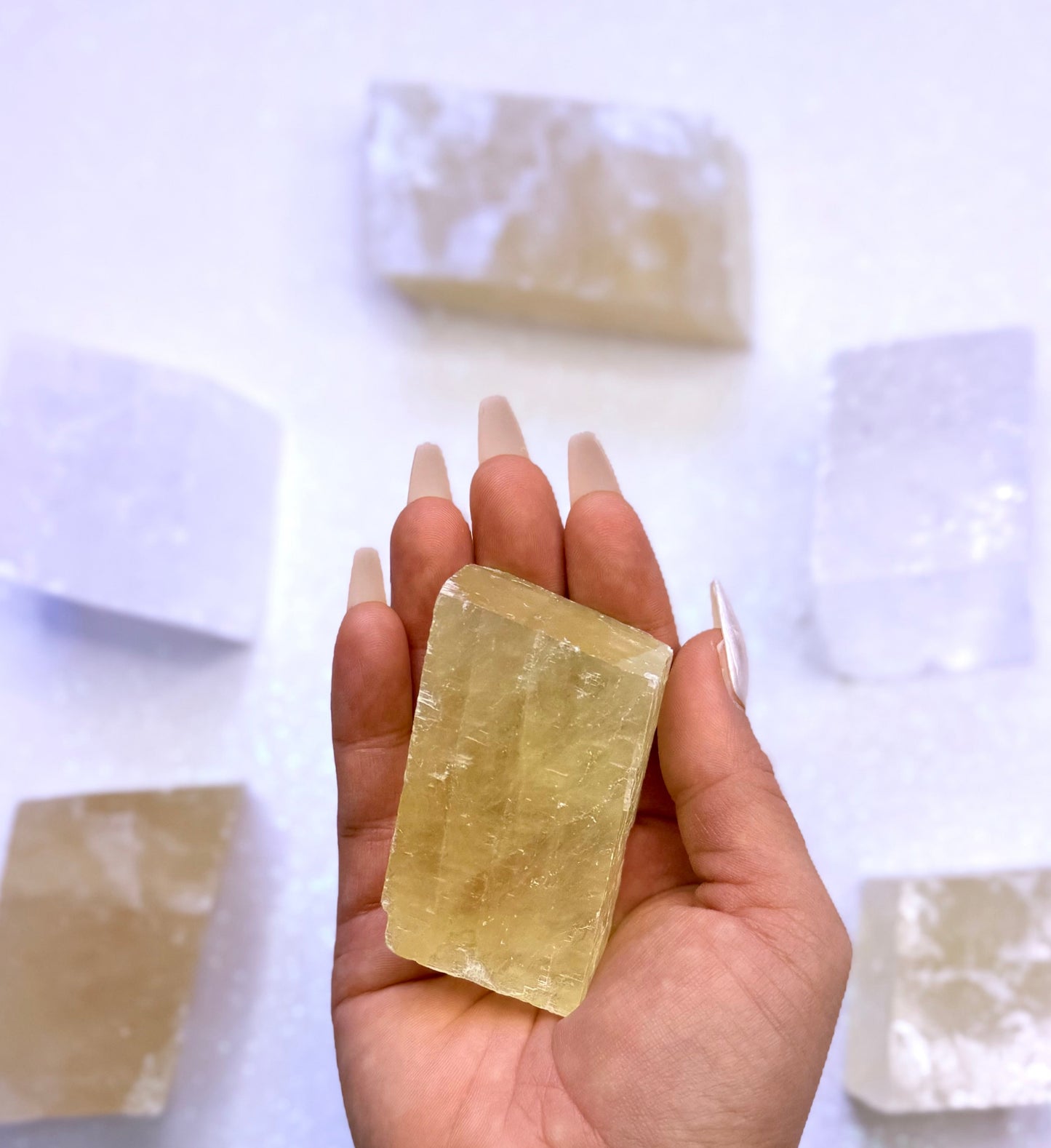 Orange Iceland Spar Honey Optical Calcite 129g #1