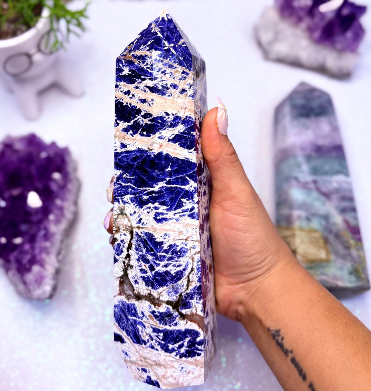 Sodalite 1.2kg Point Tower Crystal Generator ‘Sally’