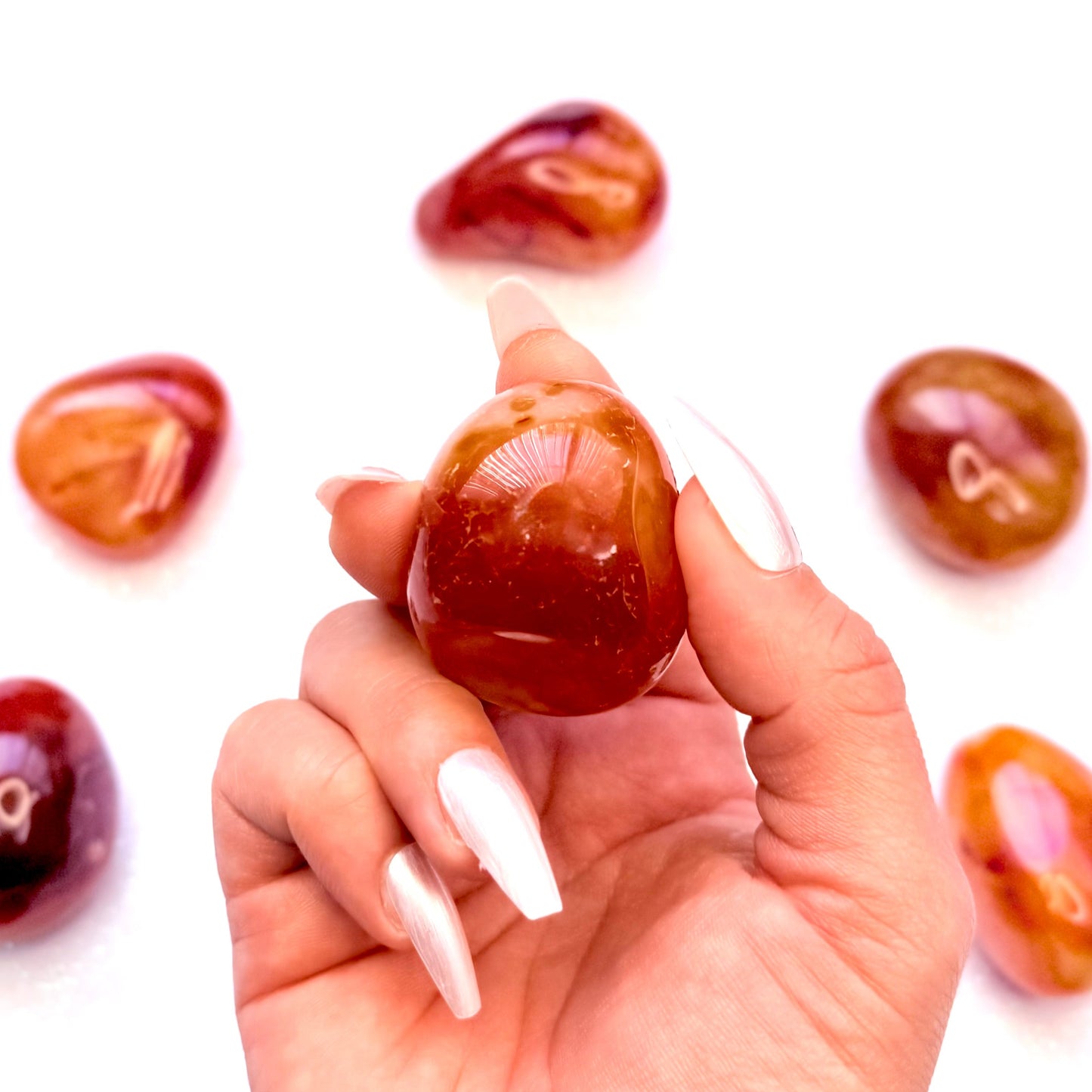 Carnelian Palm Stone #5 52g