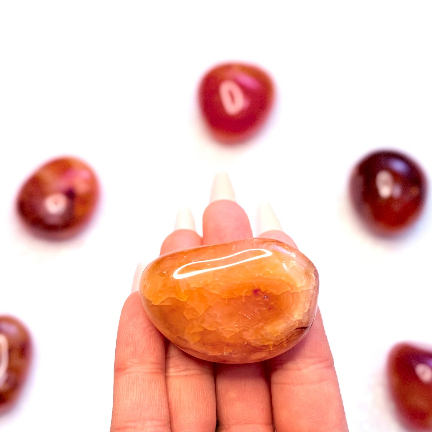 Carnelian Palm Stone #9 55g