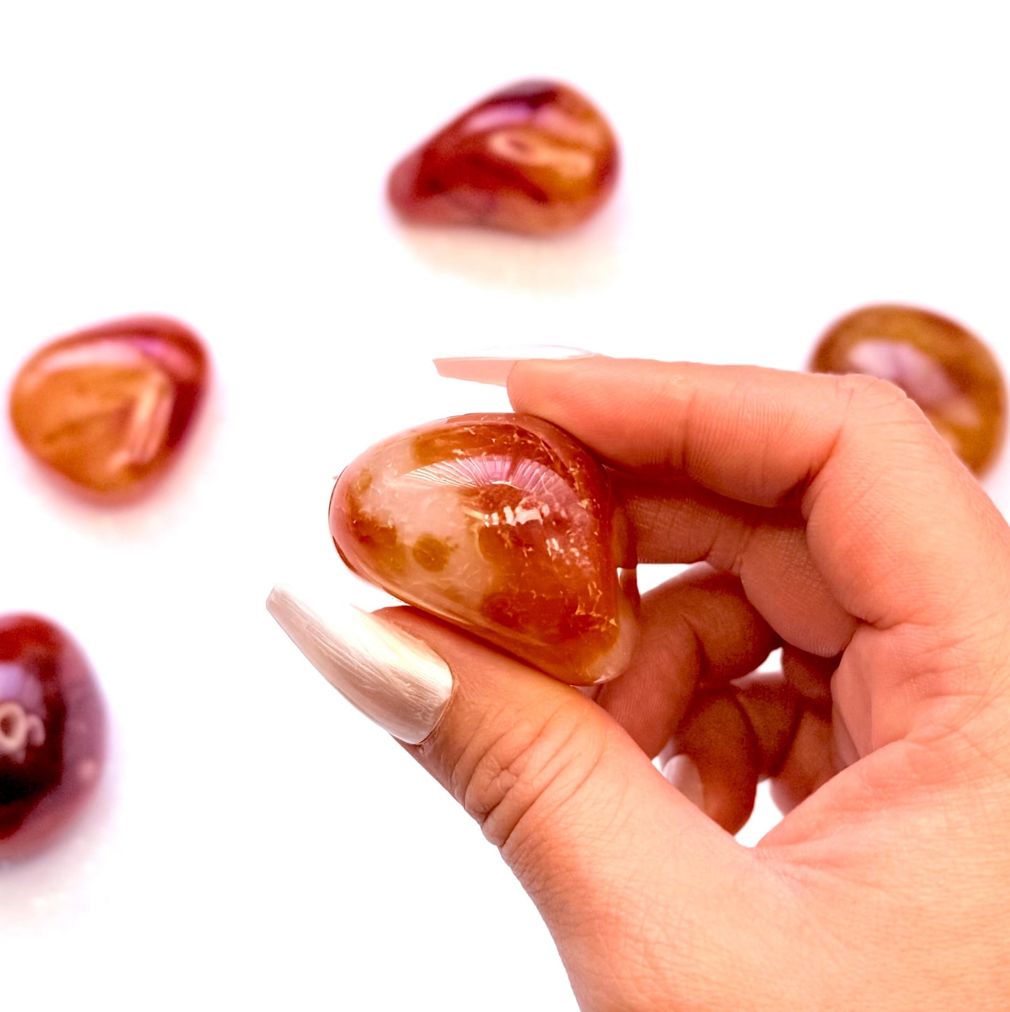 Carnelian Palm Stone #5 52g