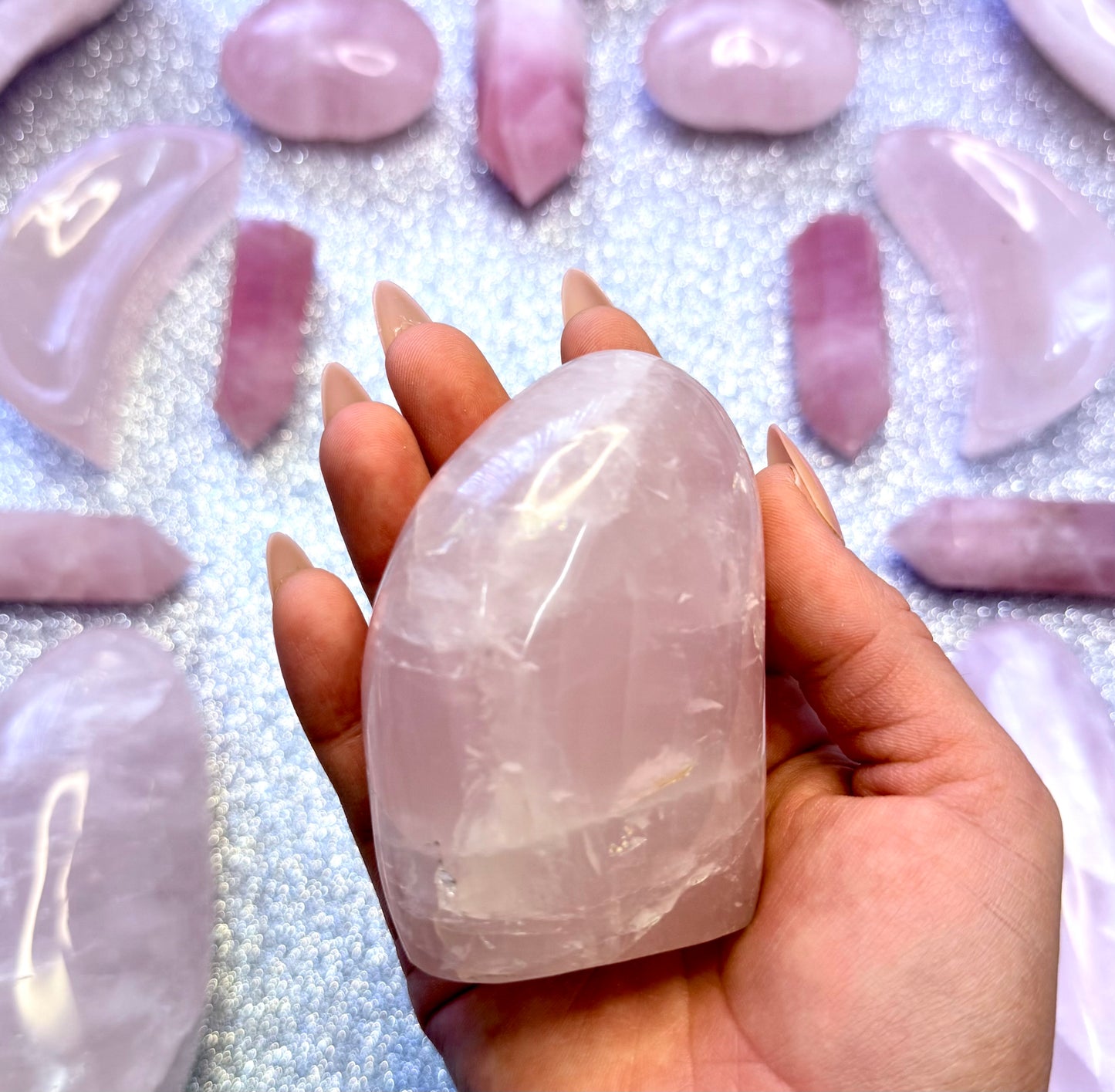 Rose Quartz Extra Large Freeform Crystal Tower - 334g