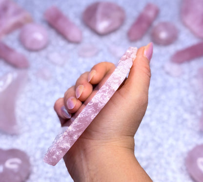 Rose Quartz Polished Slab Slice Crystal - 216g