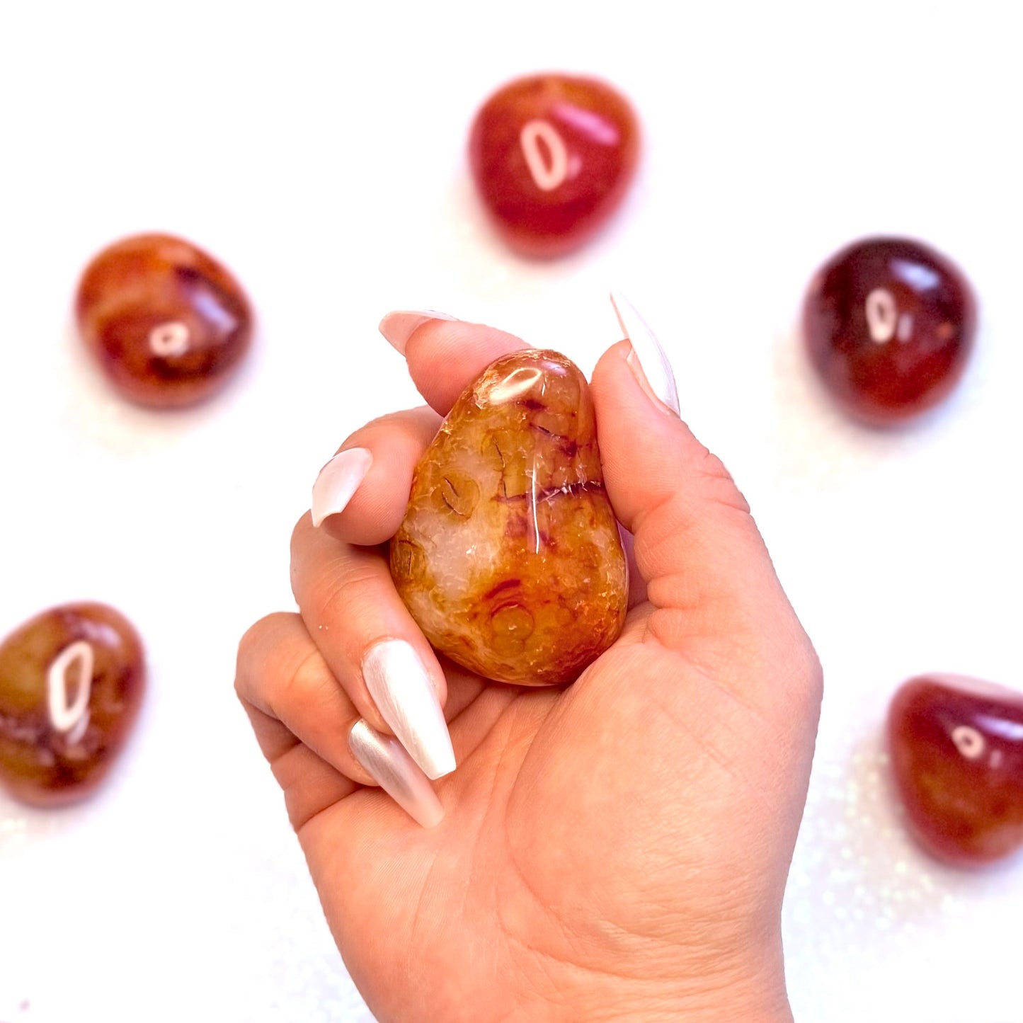 Carnelian Palm Stone #11 72g