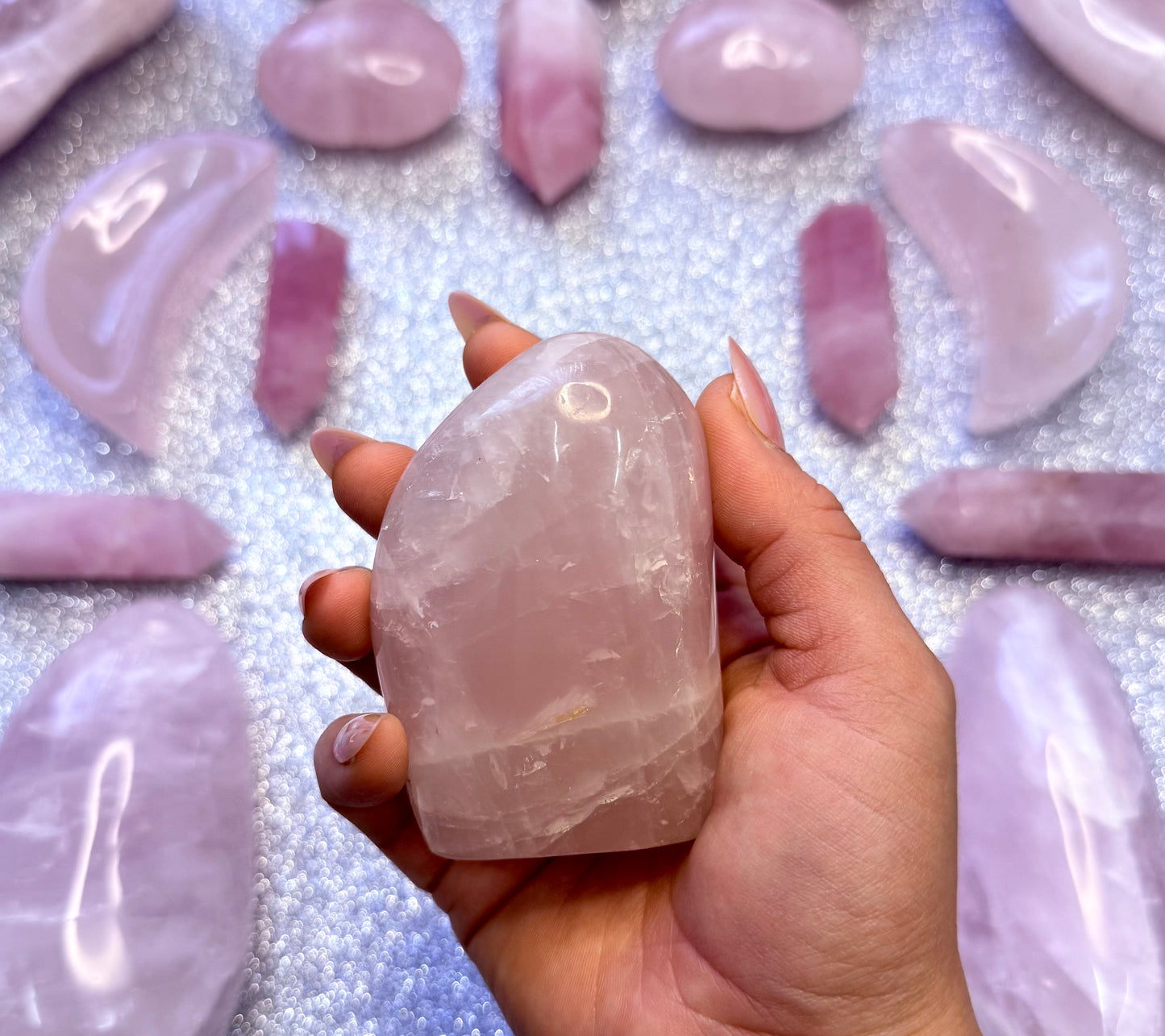 Rose Quartz Extra Large Freeform Crystal Tower - 334g