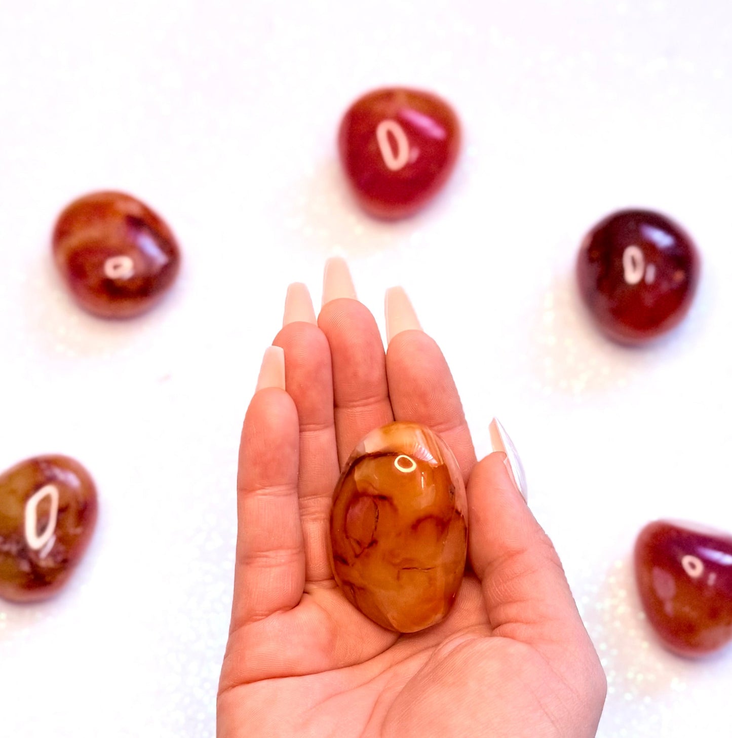 Carnelian Palm Stone #10 61g