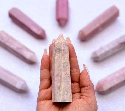 Pink Peruvian Opal Point Generator Tower 116g #6