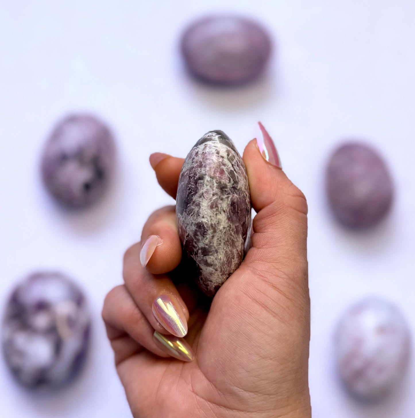 Pink Tourmaline Rubelite Palm Stone 126g #7