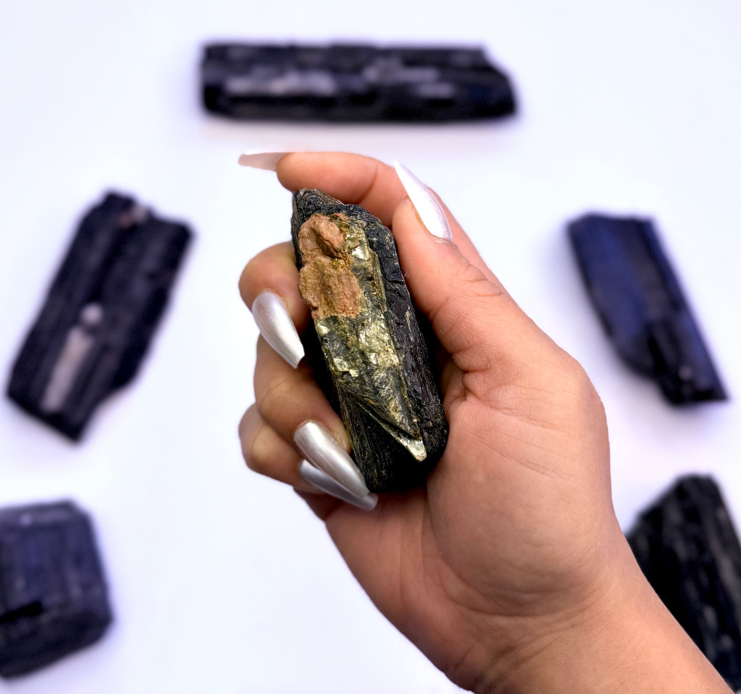 Black Tourmaline with Mica Raw 155g #13