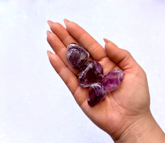Purple Fluorite Tumble Stone - Large Size