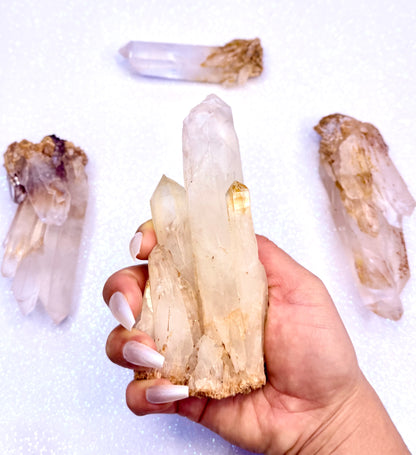 Himalayan Cathedral Clear Golden Quartz Cluster “Harlem” 316g
