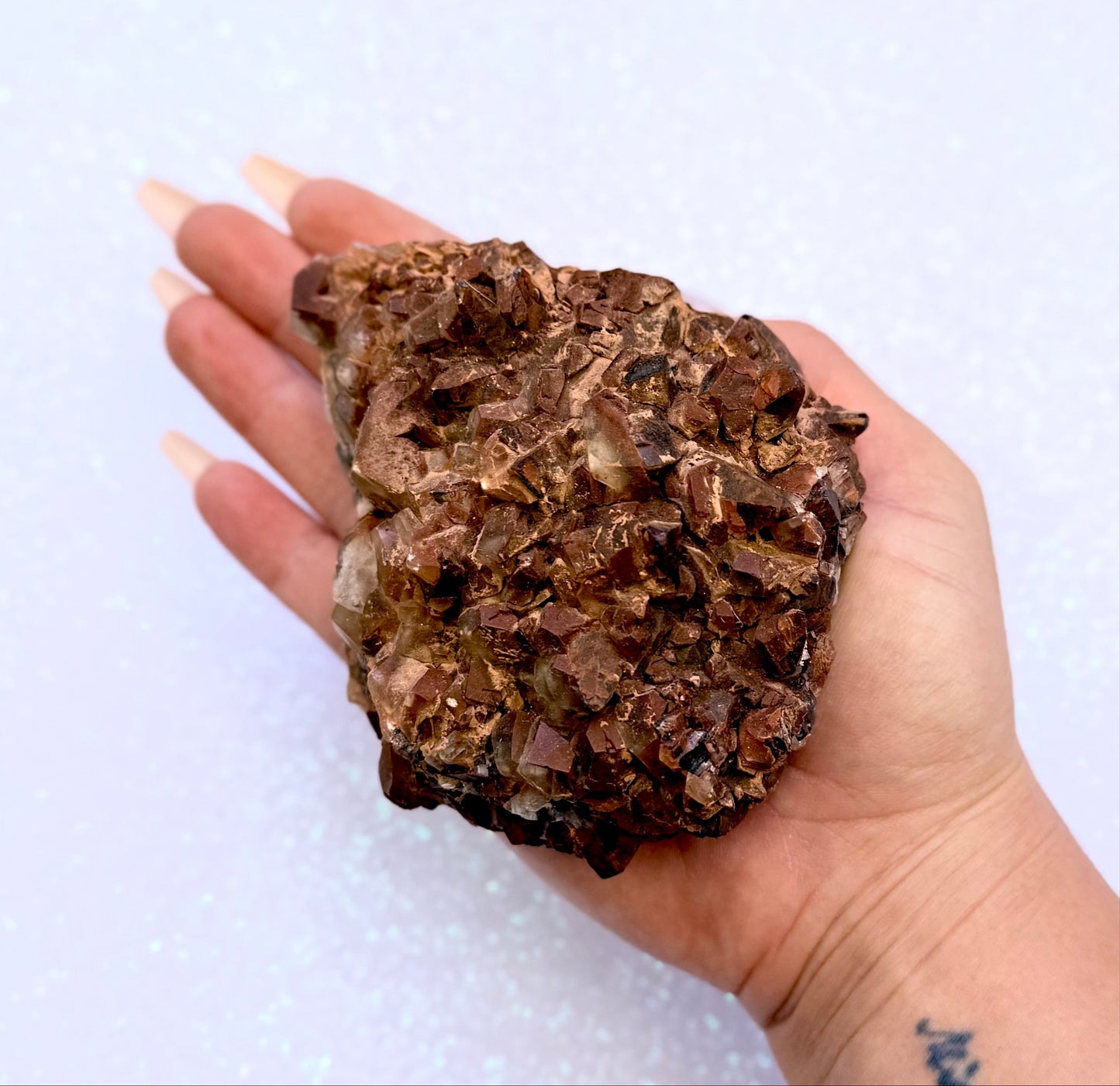 Rare Red, White, Brown and Lemon Calcite Dogtooth Cluster From Mexico 467g #2
